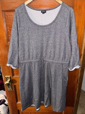 torrid Heather Gray Midi Dress with Scoop Neck